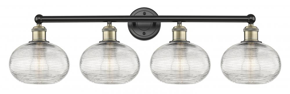 Ithaca - 4 Light - 35 inch - Black Antique Brass - Bath Vanity Light