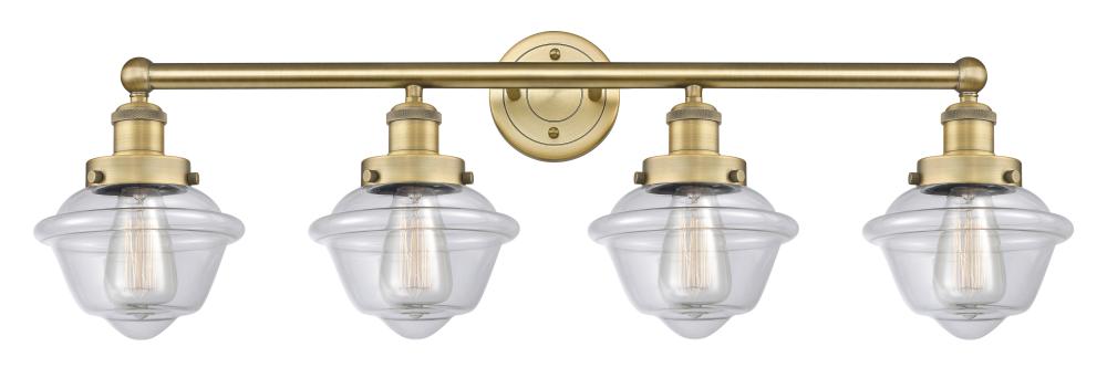 Oxford - 4 Light - 34 inch - Brushed Brass - Bath Vanity Light