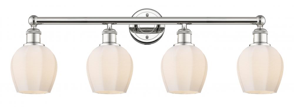 Norfolk - 4 Light - 33 inch - Polished Nickel - Bath Vanity Light