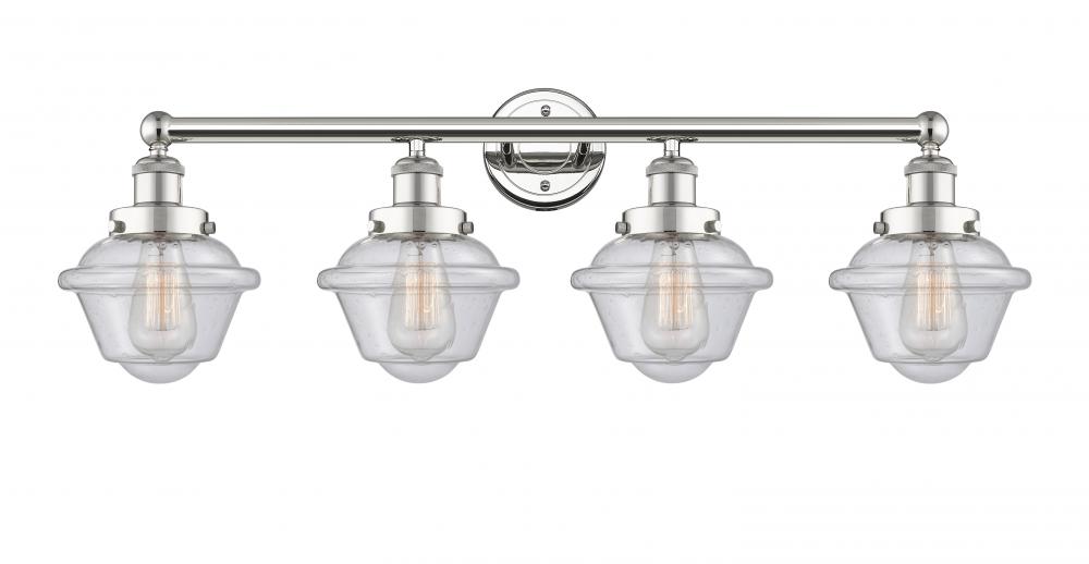 Oxford - 4 Light - 34 inch - Polished Nickel - Bath Vanity Light