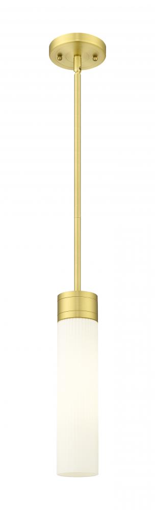 Boreas - 1 Light - 3 inch - Satin Gold - Stem Hung - Mini Pendant