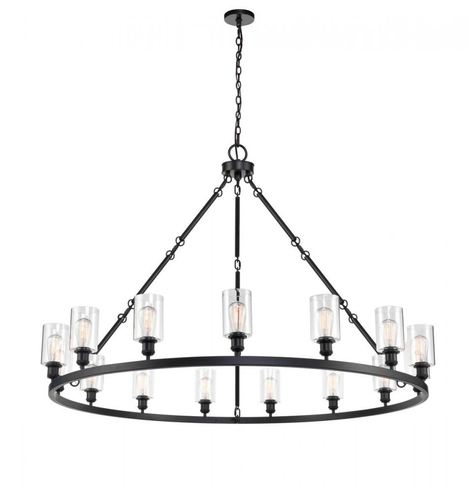 Clymer - 20 Light - 60 inch - Matte Black - Chain Hung - Chandelier