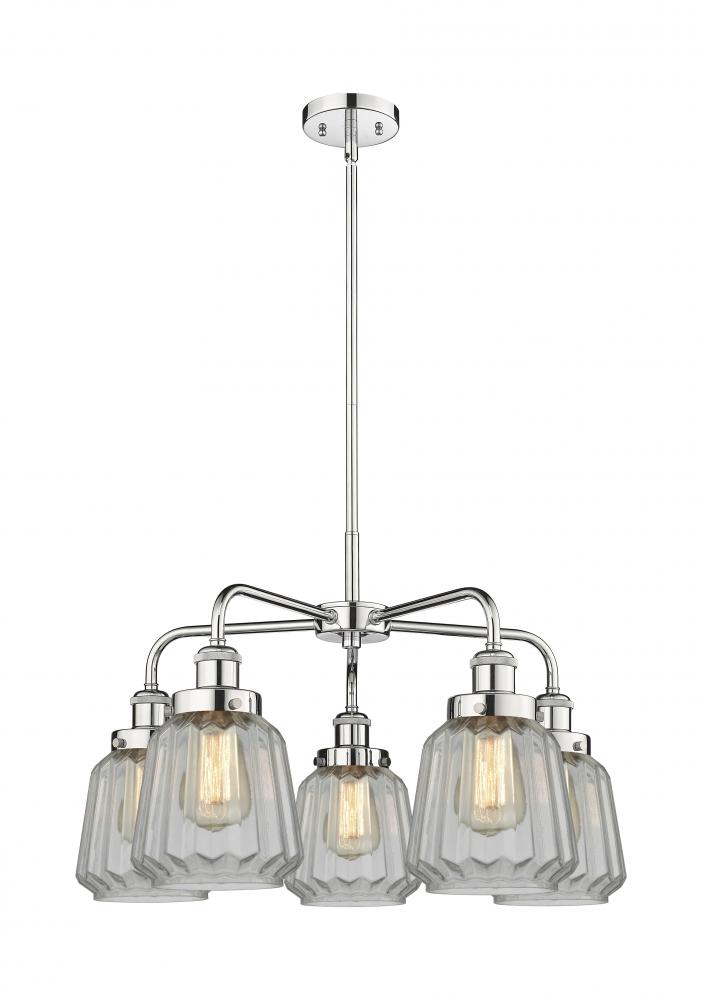 Chatham - 5 Light - 26 inch - Polished Chrome - Chandelier