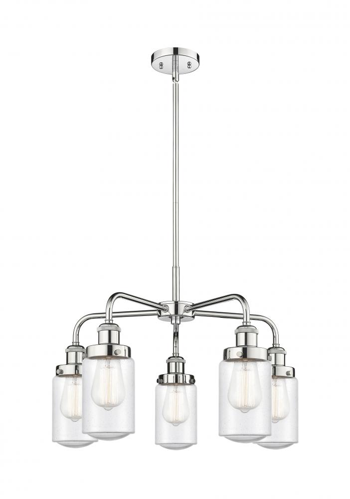 Dover - 5 Light - 23 inch - Polished Chrome - Chandelier