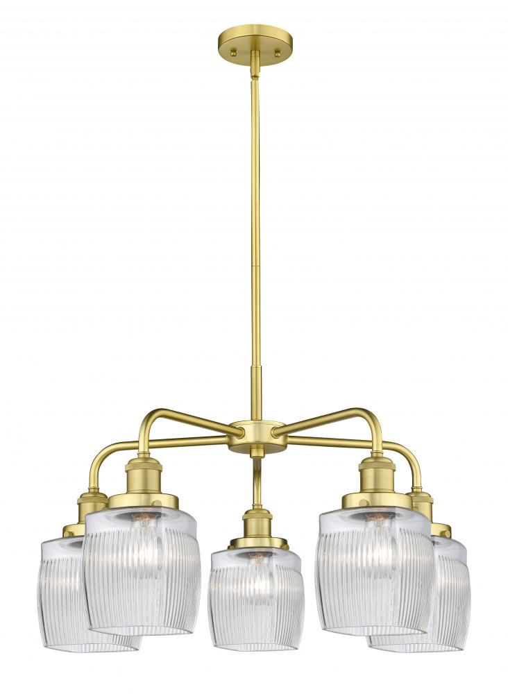 Colton - 5 Light - 24 inch - Satin Gold - Chandelier