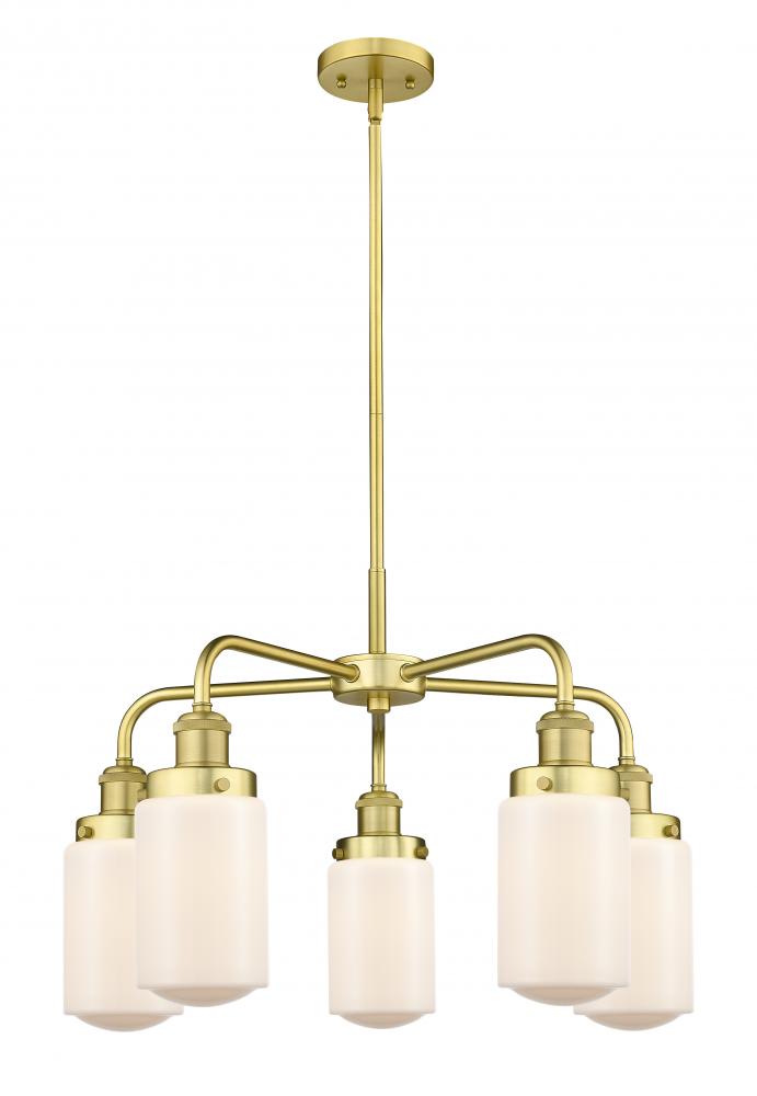 Dover - 5 Light - 23 inch - Satin Gold - Chandelier