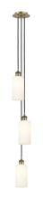 Innovations Lighting 103B-3P-BB-G434-7WH - Crown Point - 3 Light - 7 inch - Brushed Brass - Multi Pendant