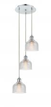 Innovations Lighting 113B-3P-PC-G412 - Dayton - 3 Light - 12 inch - Polished Chrome - Cord Hung - Multi Pendant