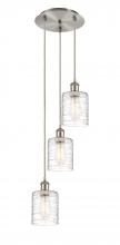 Innovations Lighting 113B-3P-SN-G1113 - Cobbleskill - 3 Light - 12 inch - Brushed Satin Nickel - Cord Hung - Multi Pendant