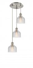 Innovations Lighting 113B-3P-SN-G412 - Dayton - 3 Light - 12 inch - Brushed Satin Nickel - Cord Hung - Multi Pendant