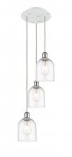 Innovations Lighting 113B-3P-WPC-G558-6CL - Bella - 3 Light - 12 inch - White Polished Chrome - Cord Hung - Multi Pendant