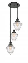 Innovations Lighting 113F-3P-BK-G664-7 - Bullet - 3 Light - 14 inch - Matte Black - Cord hung - Multi Pendant