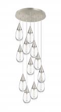 Innovations Lighting 126-450-1P-SN-G450-6CL - Malone - 12 Light - 25 inch - Brushed Satin Nickel - Multi Pendant