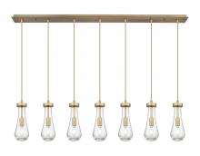 Innovations Lighting 127-451-1P-BB-G451-4SDY - Owego - 7 Light - 49 inch - Brushed Brushed Brass - Linear Pendant