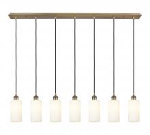 Innovations Lighting 127B-7P-BB-G434-7WH - Crown Point - 7 Light - 49 inch - Brushed Brass - Linear Pendant