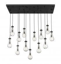 Innovations Lighting 154BK-451-1P-BK-G451-5CL-20 - Owego - 13 Light - 54 inch - Matte Black - Multi Pendant