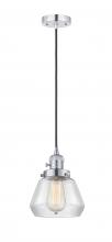 Innovations Lighting 201CSW-PC-G172 - Fulton - 1 Light - 7 inch - Polished Chrome - Cord hung - Mini Pendant