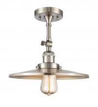 Innovations Lighting 201F-SN-MFR-SN-12 - Railroad - 1 Light - 12 inch - Brushed Satin Nickel - Semi-Flush Mount