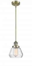 Innovations Lighting 201S-AB-G172-LED - Fulton - 1 Light - 7 inch - Antique Brass - Stem Hung - Mini Pendant