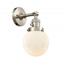 Innovations Lighting 203SW-SN-G201-6-LED - Beacon - 1 Light - 6 inch - Brushed Satin Nickel - Sconce