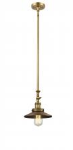 Innovations Lighting 206-BB-M4 - Railroad - 1 Light - 8 inch - Brushed Brass - Stem Hung - Mini Pendant