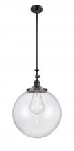 Innovations Lighting 206-BK-G202-16 - Beacon - 1 Light - 12 inch - Matte Black - Stem Hung - Mini Pendant