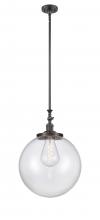 Innovations Lighting 206-OB-G202-16 - Beacon - 1 Light - 16 inch - Oil Rubbed Bronze - Stem Hung - Mini Pendant