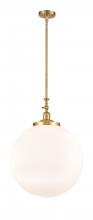 Innovations Lighting 206-SG-G201-18 - Beacon - 1 Light - 12 inch - Satin Gold - Stem Hung - Mini Pendant