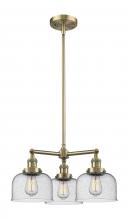 Innovations Lighting 207-AB-G74-LED - Bell - 3 Light - 22 inch - Antique Brass - Stem Hung - Chandelier