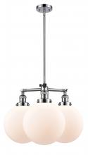 Innovations Lighting 207-PC-G201-10-LED - Beacon - 3 Light - 24 inch - Polished Chrome - Stem Hung - Chandelier