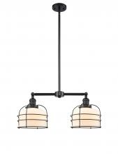 Innovations Lighting 209-BK-G71-CE - Bell Cage - 2 Light - 24 inch - Matte Black - Stem Hung - Island Light