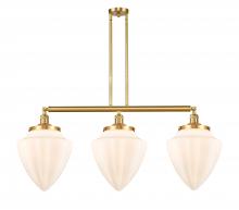 Innovations Lighting 213-SG-G661-12 - Bullet - 3 Light - 40 inch - Satin Gold - Stem Hung - Island Light