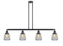 Innovations Lighting 214-BK-G142 - Chatham - 4 Light - 51 inch - Matte Black - Stem Hung - Island Light