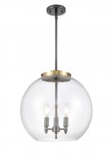 Innovations Lighting 221-3S-BAB-G124-16-LED - Athens - 3 Light - 16 inch - Black Antique Brass - Cord hung - Pendant