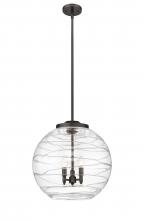 Innovations Lighting 221-3S-OB-G1213-18-LED - Athens Deco Swirl - 3 Light - 18 inch - Oil Rubbed Bronze - Cord hung - Pendant