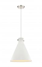 Innovations Lighting 410-1PL-PN-M411-16W - Newton Cone - 1 Light - 16 inch - Polished Nickel - Cord hung - Pendant