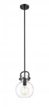 Innovations Lighting 410-1S-BK-8CL-LED - Newton Sphere - 1 Light - 8 inch - Matte Black - Cord hung - Mini Pendant