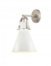 Innovations Lighting 410-1W-SN-M411-8W - Newton Cone - 1 Light - 8 inch - Satin Nickel - Sconce