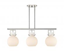 Innovations Lighting 411-3I-PN-G410-10WH - Newton Sphere - 3 Light - 42 inch - Polished Nickel - Island Light