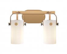 Innovations Lighting 423-2W-BB-G423-7WH - Pilaster - 2 Light - 15 inch - Brushed Brass - Bath Vanity Light