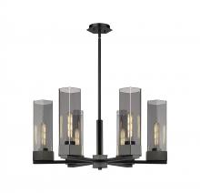 Innovations Lighting 427-6CR-BK-G427-14SM - Claverack - 6 Light - 28 inch - Matte Black - Chandelier