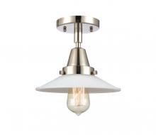 Innovations Lighting 447-1C-PN-G1 - Halophane - 1 Light - 9 inch - Polished Nickel - Flush Mount