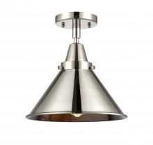 Innovations Lighting 447-1C-PN-M10-PN - Briarcliff - 1 Light - 10 inch - Polished Nickel - Flush Mount