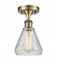 Innovations Lighting 516-1C-AB-G275 - Conesus - 1 Light - 6 inch - Antique Brass - Semi-Flush Mount