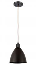 Innovations Lighting 516-1P-OB-MBD-75-OB - Bristol - 1 Light - 8 inch - Oil Rubbed Bronze - Cord hung - Mini Pendant