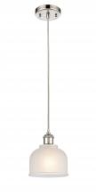 Innovations Lighting 516-1P-PN-G411 - Dayton - 1 Light - 6 inch - Polished Nickel - Cord hung - Mini Pendant