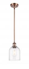 Innovations Lighting 516-1S-AC-G558-6CL - Bella - 1 Light - 6 inch - Antique Copper - Mini Pendant