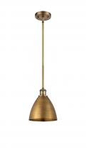 Innovations Lighting 516-1S-BB-MBD-75-BB - Bristol - 1 Light - 8 inch - Brushed Brass - Pendant