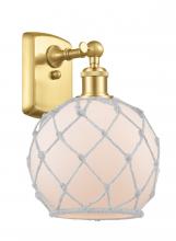 Innovations Lighting 516-1W-SG-G121-8RW - Farmhouse Rope - 1 Light - 8 inch - Satin Gold - Sconce