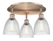 Innovations Lighting 516-3C-AC-G382 - Castile - 3 Light - 18 inch - Antique Copper - Flush Mount